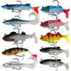 Pacote de iscas macias cauda em T transfronteiriça peixe de chumbo 5 10 Luya isca artificial rolo-cauda conjunto de iscas bionic bait fabricantes atacado