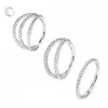 Anillo de Nariz para Piercing Retorcido de Acero Inoxidable Aro Cerrado Continuo Anillo de Nariz Espiral Pendiente Anillo Multifuncional Directo del Fabricante