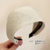 Diadema de estilo coreano, ligera, ancha, de color liso para mujer, que ofrece un look sofisticado y elegante, con un diseño que realza la altura en la coronilla, presentando un estilo retro, chic y moderno