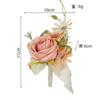 Boêmio Casamento Segurando Flor Noiva Dama de Honra Rose Corpete Pulso Flor terno Fita Buquê Cross Border Venda Quente