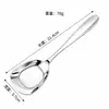 Fabricante directo de cucharas para servir de acero inoxidable 304 en stock, cucharas cuadradas creativas y brillantes para uso en hoteles, restaurantes y cafeterías