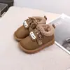 2025 Nuevo Invierno Zapatos Grandes de Algodón para Bebé Forrados de Felpa para Heattech y Lindos Zapatos Infantiles de Dibujos Animados con Suela Suave Venta al por Mayor 5005