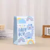 Bebé Niño Bebé Tema Niños Bolsa de Regalo para Niños Bolsa de Papel Kraft Bolso de Mano Bolsa de Embalaje para Regalo de Fiesta