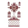 Pegatinas de tatuaje temporales florales a mano impermeables de encaje Hina rojo marrón transfronterizas India Medio Oriente venta caliente tatuaje de henna