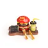 Brinquedos Miniatura Yqt, Xícaras de Café Simuladas, Garrafas de Bebida, Acessórios para Brincar de Comida Hambúrguer, Acessórios Criativos para Casa de Bonecas DIY