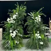Arreglo de Flores Artificiales Verdes Estilo Bosque Decoración de Pared de Flores Set de Vegetación Artificial para Entrada Lujo Ligero Material Floral de Alta Gama Venta al por Mayor