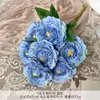 Peônias Artificiais de 7 Camadas Flores Falsas para Decoração de Corredor de Casamento, Decoração de Salão de Casamento, Flores Plásticas Artificiais Arranjo de Flores DIY