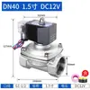 Válvula de Agua de Acero Inoxidable 304 220V Válvula Electromagnética Válvula de Tubería de Control Eléctrico Válvula de Agua Normalmente Cerrada Válvula de Aceite