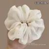 Goma para el pelo de estilo coreano, tamaño extragrande, de intestino de cerdo, estilo casual para niñas, linda cuerda floral para coleta con lazo