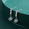 Pendientes de plata de ley s925 para mujer, diseño de nicho europeo y americano, pendientes de diamantes de moda, elegantes joyas de plata de celebridades de Internet.