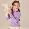 Cuello de Encaje Ropa de Punto de Cachemira para Niños Niñas Cuello Alto Medio Rayas Base Suéter de Cachemira Delgado Espesado Ropa de Punto