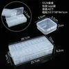 Caja rectangular de plástico pp de fábrica, caja de almacenamiento transparente para piezas, caja de almacenamiento cuadrada para empaque de productos pequeños