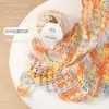 Fansen Yunjie Versión Mejorada 50g Hilo de Algodón y Lana Tejido a Mano Degradado Patrón Tejido a Mano Chal Bufanda Sombrero DIY