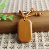 Colgante Llavero en Blanco de Madera de Durazno Adorno DIY Collar Regalo Grabado Texto Patrón Logo