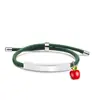 Pulsera Personalizada Logo Publicitario Transfronterizo Personalizado Multicolor Manzana Regalo Navideño Pulsera Trenzada Grabada de Acero de Titanio