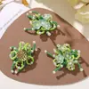 Fotografía Original Estilo Bosque Campo Verde Niña Flor de Flor de Flor Hecha a Mano con Cuentas DIY Accesorios de Primavera y Verano Frescos Pasador Pendientes Flor de Zapato