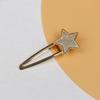 7,7 centímetros novo Golden Duckbill Clip Cabeça de gato Hairpin Fashion Side Clip simples BB Clip Retro Bangs Side Clip