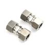 Conector de tubo reto tipo luva de cartão de aço inoxidável GB/T3737 conector de luva de cartão dupla conector de transição intermediária de luva de cartão