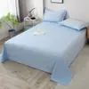 Sábana de Cama de Algodón Lavado de Color Sólido, Pieza Única, Sábana de Algodón Cepillado con Aloe Vera Amigable con la Piel, Artículo Único para Dormitorio Estudiantil, Adecuada para Todas las Estaciones