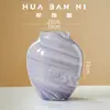 Vaso Pequeno de Vidro Colorido Artístico com Padrão de Mármore Estilo Chinês Novo de Alta Qualidade para Decoração Suave e Hidroponia em Quartos Modelo