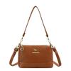 Bolsa de Axila Estilo Transfronteiriço Três Camadas Grande Capacidade Bolsa Feminina Nova Simples Versátil Couro Macio Ombro Transversal Bolsa de Mãe