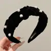 Diadema de Perlas de Terciopelo para Mujer, Estilo Vintage, Realza la Apariencia del Rostro, Accesorio de Pelo de Alta Gama para Flequillo