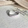 Anillo Abierto Esmaltado Rosa Pastel-Morado Dulce y Elegante Estilo Francés para Mujer, Anillo Popular Esmerilado de Nicho Flor de Lirio Mariposa