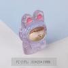 Nuevo brillante transparente serie niña conejo diy casa de juegos micro paisaje casa de muñecas adornos accesorios de resina