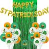 Conjunto de Decoração de Balões do Festival Irlandês de Trevo do Alfabeto LUCKY Cross Border St Patrick's Day