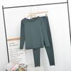 Ropa de Invierno 2024 Transfronteriza Ropa Interior Térmica Sin Marca Cachemir Grueso Ajustada al Cuerpo Doble Cara Cepillada Ropa y Pantalones de Otoño para Mujer