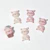 Celebridade da internet Xiaoxiang Pig desenho animado joias de unha atacado acessórios de resina cabeça de porco fofa decoração de capa de celular diy