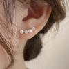 Pendientes de Perla de Plata S925 para Mujer, Lujo Ligero, Gama Alta, Nicho, Populares, Versátiles, Joyería de Oreja Única y Hermosa, Pendientes