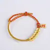 2026 Nuevo Modelo Pulsera de Hilo Rojo Dinero de los Cinco Emperadores, Hilo Rojo Tejido a Mano para el Año de Nacimiento, Pulsera de Oro de Imitación, Regalo para Hombres y Mujeres
