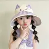 Chapéu de Proteção Solar Infantil com Aba Larga, Proteção UV, Estilo Fino de Verão, Novo Modelo 2026, Chapéu de Sol Aberto para Meninos e Meninas