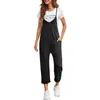 Transfronterizo 2026 Primavera Nuevo Mono Casual para Mujer con Bolsillos Amazon Color Sólido Holgado Recto Estilo Delgado