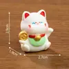 Figura de Gato da Sorte Desenho Animado Fofo, Acessórios de Decoração para Casa de Bonecas DIY, Pequenos Enfeites de Micro paisagem para Painel de Carro