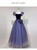 Vestido de Noche Estilo Francés 2026 Nuevo Nicho Morado Vestido para Anfitriona Estudiante Cumpleaños Ceremonia de Adultos para Personas Pequeñas