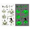 Pegatinas de Tatuaje Populares de Halloween que Brillan en la Oscuridad Transfronterizas, Pegatinas Temporales Impermeables de Dibujos Animados para Niños, Fiesta de Halloween, Disfraz