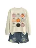 Nove estampas diferentes de abóbora 6 comércio exterior transfronteiriço Amazon atacado feminino solta casual plus size moda moletom