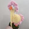 Comercio Exterior Amazon Transfronterizo Nuevo Estilo Crochet Hecho a Mano Puro Mini Escritorio Ganso Decorativo Conjunto de Ropa Producto Terminado Venta al por Mayor
