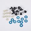 Olhos de pupila parcial de plástico transfronteiriços DIY olhos de parafuso semicírculo colorido olhos de brinquedo de pelúcia acessórios de plástico
