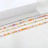 Pulsera de Diseño Minimalista Versátil Europea y Americana, Estilo de Nicho de Lujo Ligero, Chapado en Oro de 18 Quilates, Joyería con Cuentas de Circonita de Colores de Comercio Exterior, Pulsera Transfronteriza