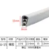 Tira de Borracha com Borda em U Anticolisão Plástico Anticorte Universal Vedação de Borda Rack de Ponte de Aço Inoxidável Tampa Protetora de Chassi Tira de Vedação