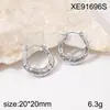 Moda Europeia e Americana Geométricos Exquisitos Brincos de Aço Titânio Banhados a Ouro 18K em Formato U Luxo Simples Acessível Versáteis Brincos Atacado