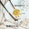 Pingente Vietnamita Banhado a Ouro Estilo Palácio Gotejamento de Óleo Fechadura Ruyi Vazada Colar Design Moderno Chinês Joias de Yiwu