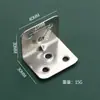 Suporte de Ângulo em Aço Inoxidável Suporte de Ângulo Reto para Fixação de Película Acessório para Móveis Conector Suporte de Ângulo com 6 Furos Suporte de Prateleira Espessado