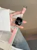 Conector de Borracha em Forma de C Tira de Couro Adequado para Apple Watch iWatch 12ª Geração 11/10 Ultrase