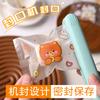 Bolsa de sellado transparente con forma de copo de nieve crujiente, bonita y creativa bolsa para galletas, dulces, turrón, venta al por mayor