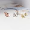Pendiente de plata s925 con orificio para la oreja, diseño de corazón de amor para mujer, con personalidad de hueso de oreja, hebilla de tornillo, pendiente para dormir gratis