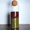 Frasco Sellado de Vidrio Transparente de Borosilicato Alto Bola Creativa Corcho Frasco de Té Frasco Sellado Frasco de Almacenamiento Frasco de Almacenamiento Redondo